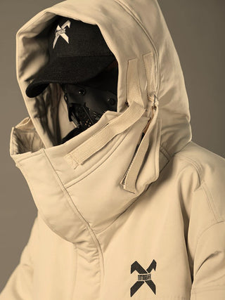 White techwear jacket