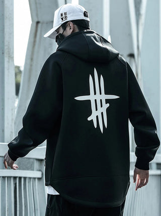 Oversized techwear hoodie