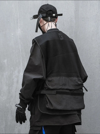 Black windbreaker techwear