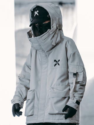 White techwear jacket