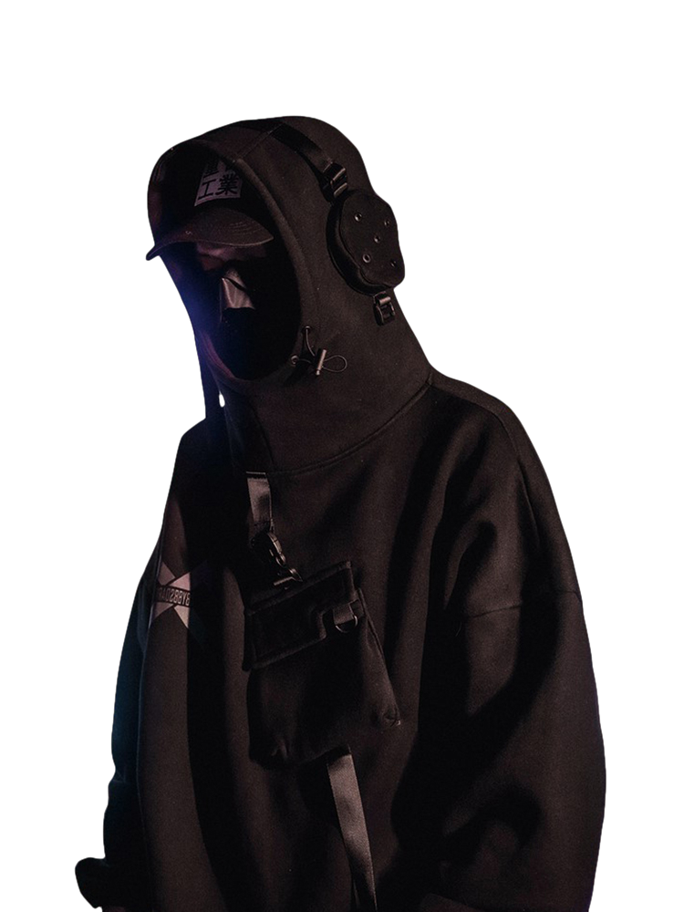 Cyberpunk techwear hoodie