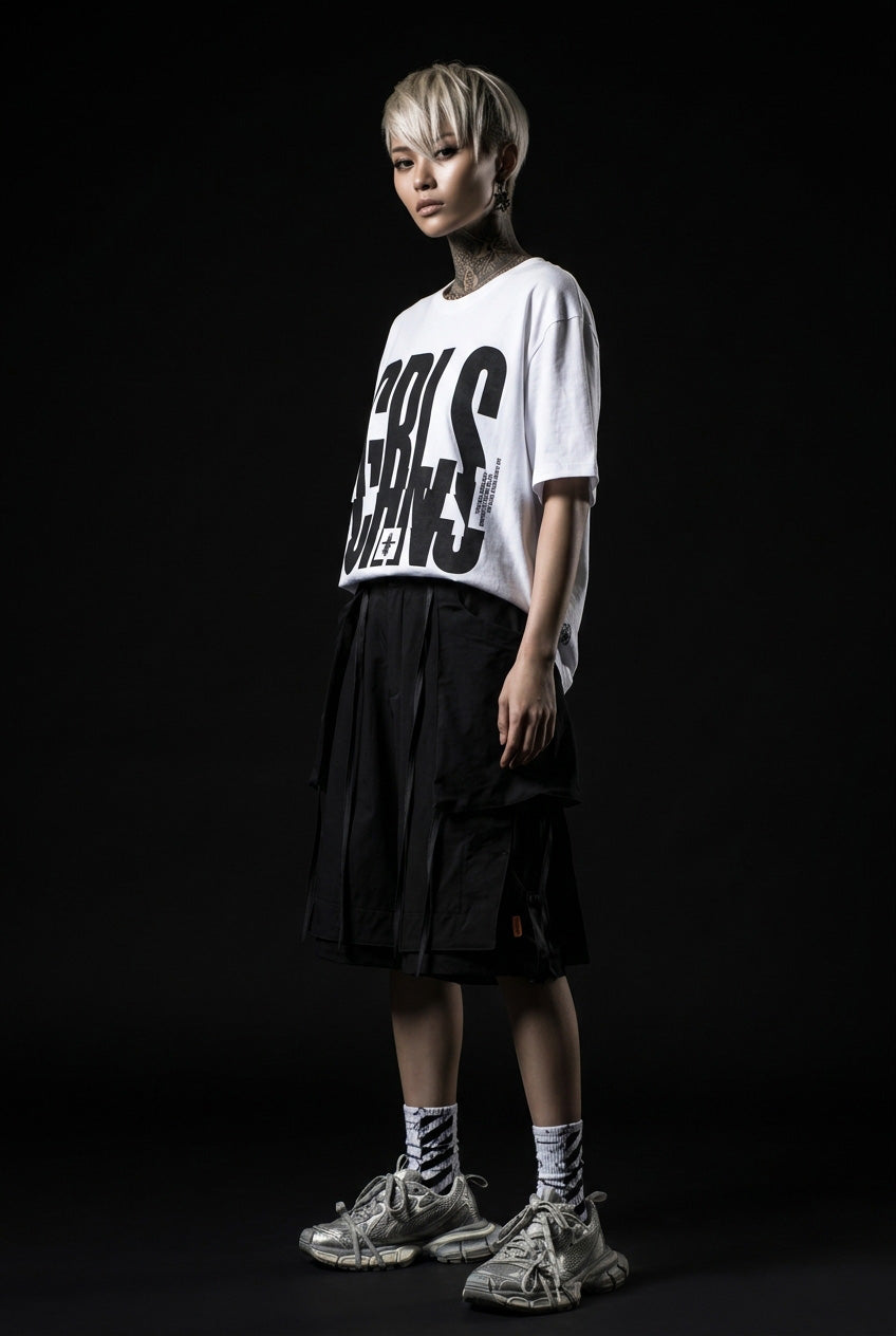 Black streetwear shorts