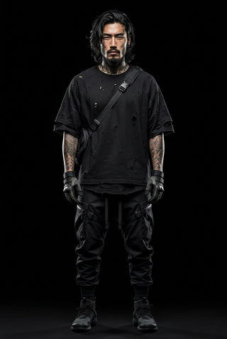 Black techwear shirt