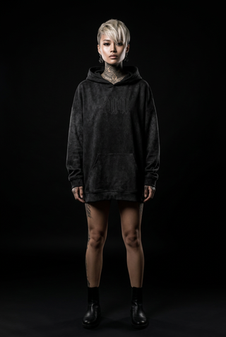 Oversized techwear hoodie