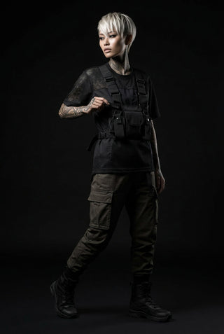 Techwear chest rig noir