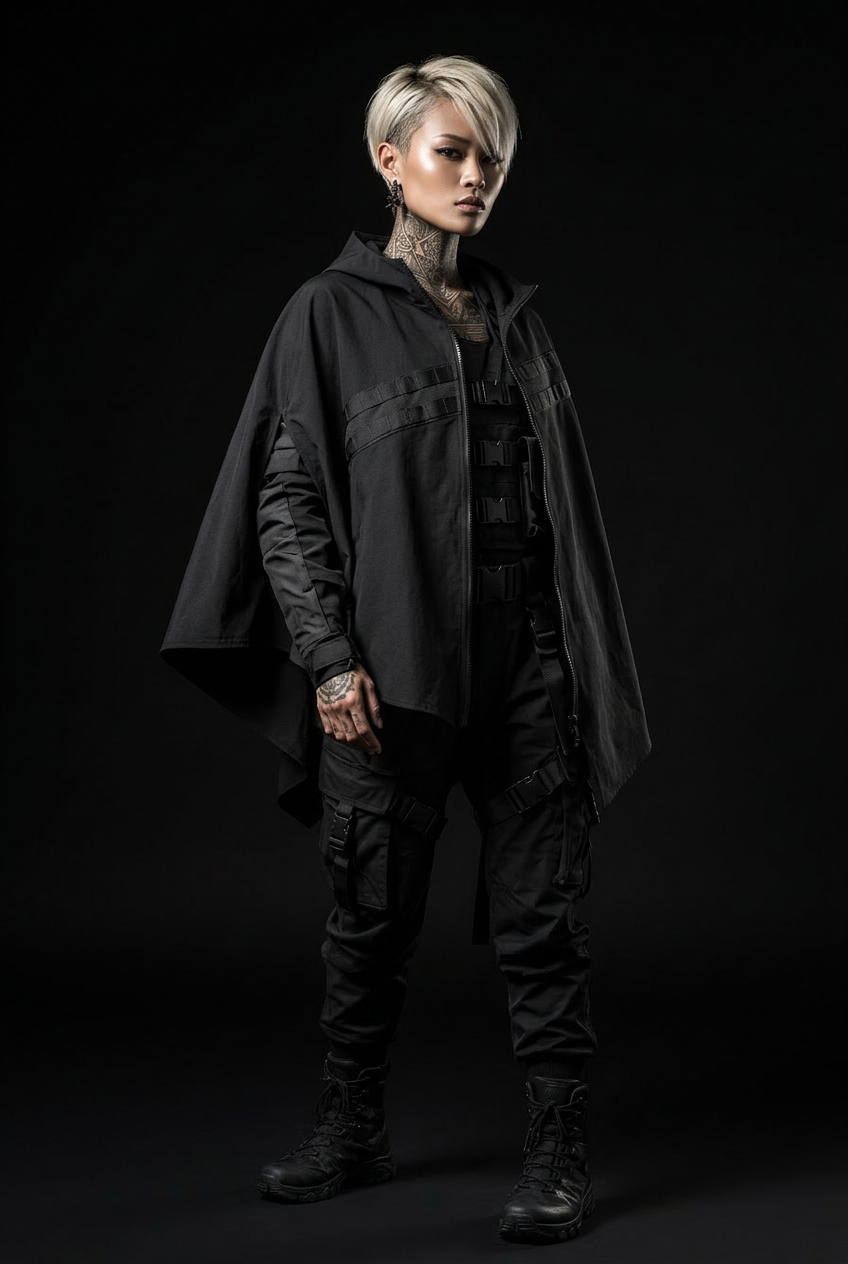 Techwear poncho