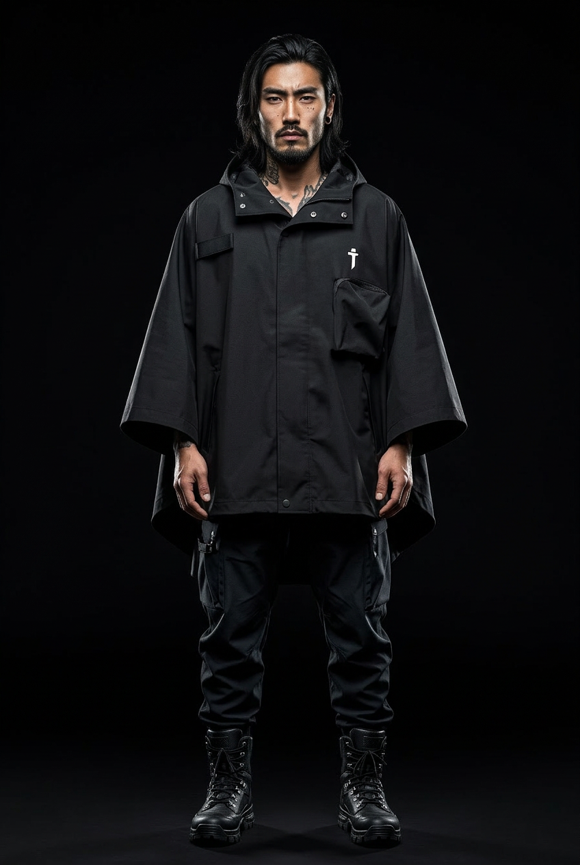 Techwear rain jacket