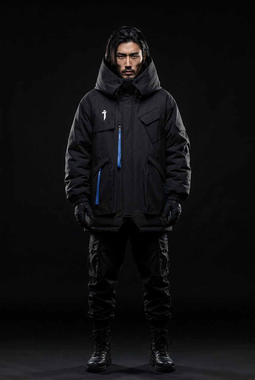 Techwear winter jacket