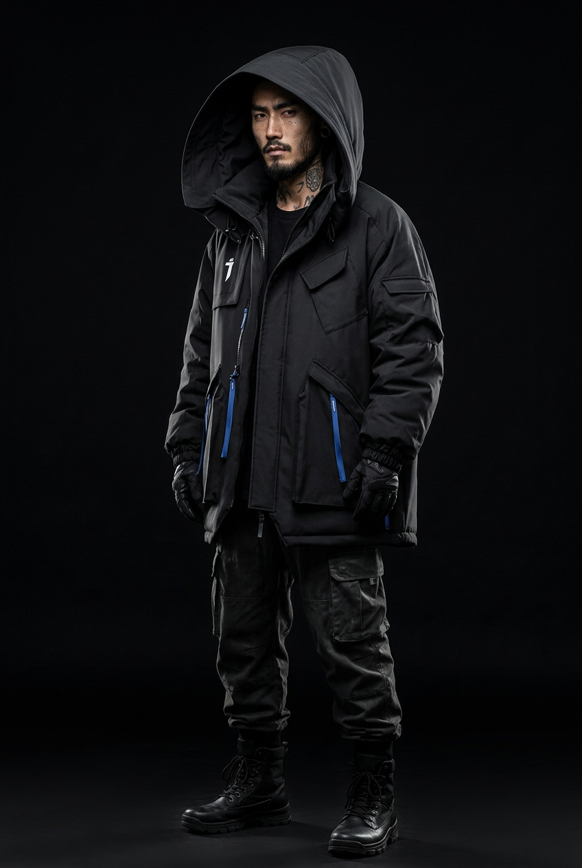 Techwear winter jacket
