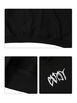 Black techwear hoodie