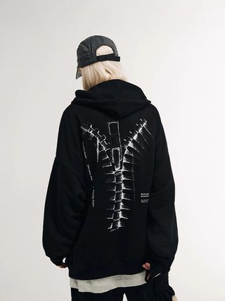 Black techwear hoodie