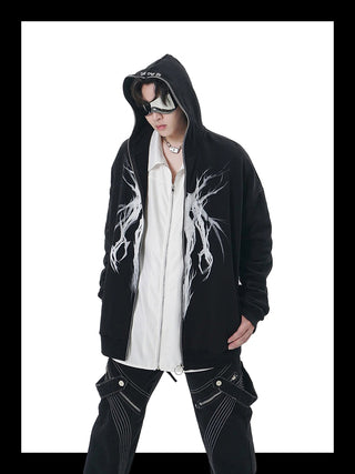 Full zip noir techwear