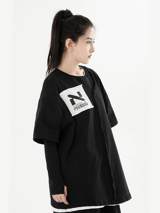 Tee shirt noir imprime