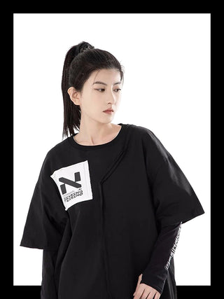 Tee shirt noir imprime
